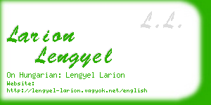larion lengyel business card